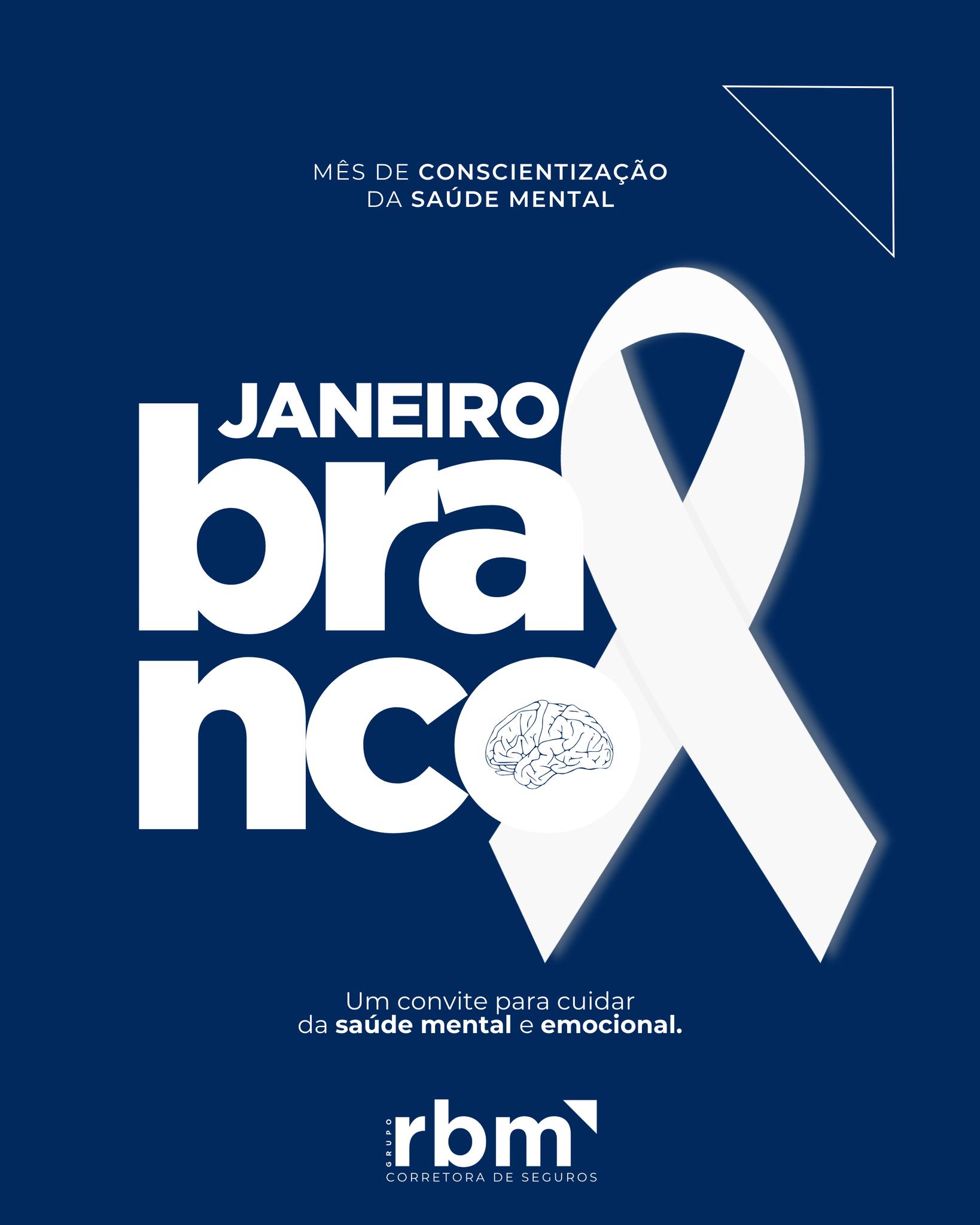 Janeiro Branco: um convite para refletir sobre a importância da saúde mental. Tire um tempo para cuidar de você, desacelerar e buscar o equilíbrio. Sua mente merece tanto cuidado quanto o corpo. Vamos falar sobre isso?

#janeirobranco #rbmseguros #saúdemental