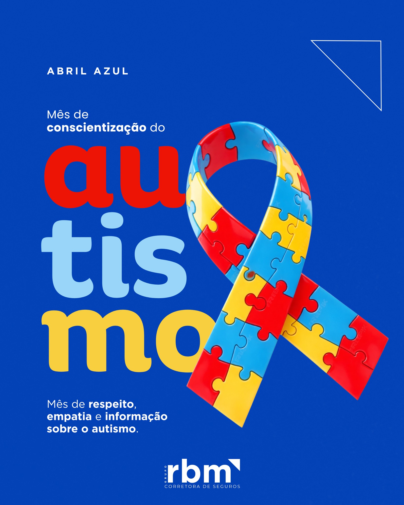 Abril Azul: mês de conscientização sobre o autismo
Mais do que informar, é tempo de acolher, respeitar e incluir.

O Transtorno do Espectro Autista (TEA) faz parte da diversidade humana, e compreender é o primeiro passo para construir um mundo mais acessível para todos.

Cada pessoa é única. Cada história importa.

#AbrilAzul #Conscientização #Autismo #Inclusão #respeito